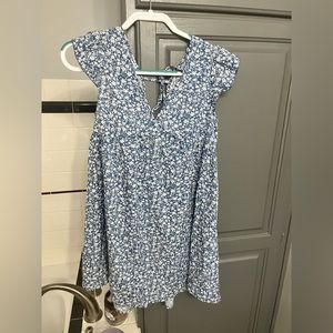 Shein frenchy ruffle armhole ditsy floral dress